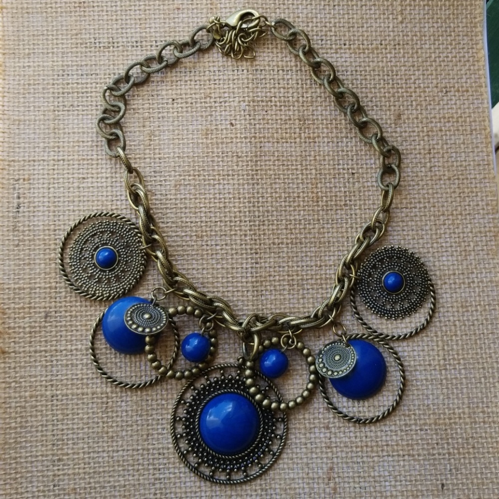 Brass Statement Necklace Set - Picture 2 of 4